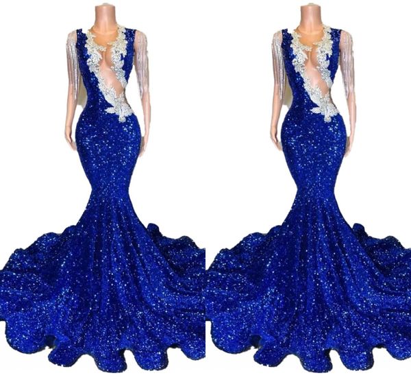 luxury royal blue plus size mermaid evening dresses o neck illusion sequined tassel formal wear celebrity birthday second reception special, Black;red
luxury royal blue plus size mermaid evening dresses o neck illusion sequined tassel formal wear celebrity birthday second reception special, Black;red