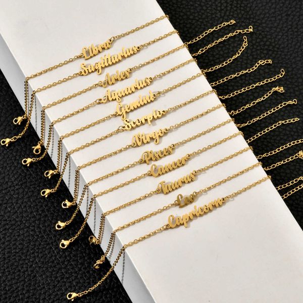anklets 304 stainless steel 12 constellation anklet simple pendants anklet women summer beach foot show sandal jewelry gifts 21cm long g2205, Red;blue
anklets 304 stainless steel 12 constellation anklet simple pendants anklet women summer beach foot show sandal jewelry gifts 21cm long g2205, Red;blue