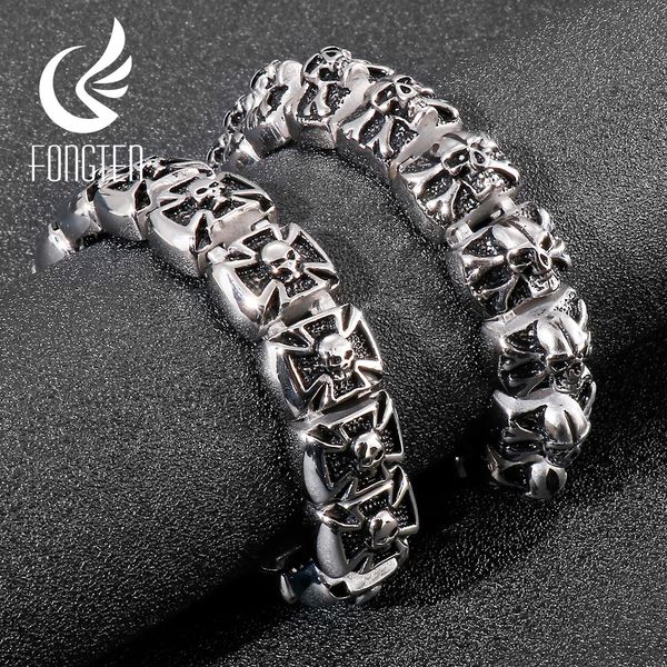 bangle fongten gothic style skull cross punk bracelet for men matte black stainless steel retro charm wide fashion bangle jewelry
bangle fongten gothic style skull cross punk bracelet for men matte black stainless steel retro charm wide fashion bangle jewelry