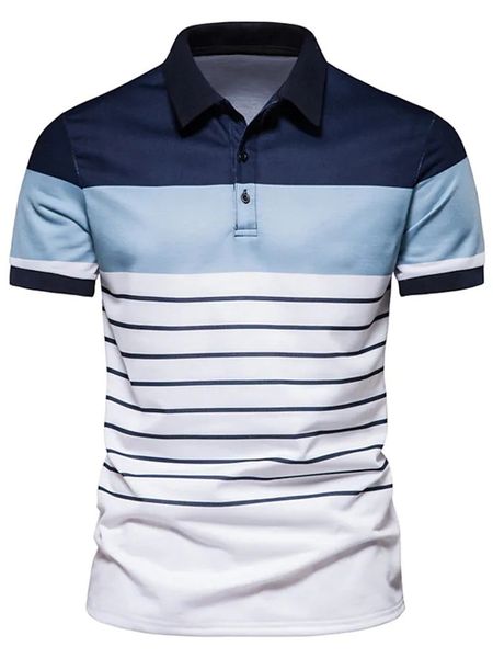 men s polos golf polo shirt men short sleeve stripe clothing summer streetwear casual fashion 230522, White;black
men s polos golf polo shirt men short sleeve stripe clothing summer streetwear casual fashion 230522, White;black