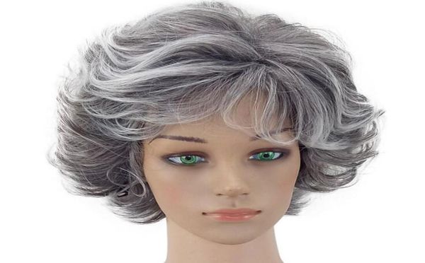 women wig silver grey synthetic short layered curly hair puffy bangs heat resistant 9 color available3480559, Black
women wig silver grey synthetic short layered curly hair puffy bangs heat resistant 9 color available3480559, Black