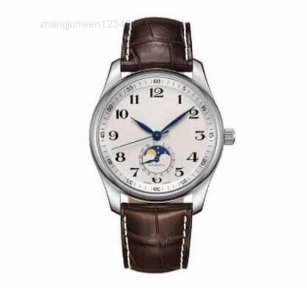 classic man watch mechanical automatic watches for men white dial brown leather strap 001, Slivery;black
classic man watch mechanical automatic watches for men white dial brown leather strap 001, Slivery;black