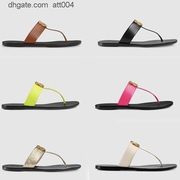 2023 designer slides women flip flops leather women sandal with double metal black white brown slippers summer beach sandals with box us11 n
2023 designer slides women flip flops leather women sandal with double metal black white brown slippers summer beach sandals with box us11 n