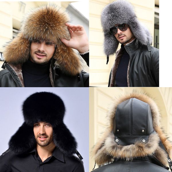 men's real fox fur trapper hat sheepskin earmuffs caps winter headwear hunting, Blue;gray
men's real fox fur trapper hat sheepskin earmuffs caps winter headwear hunting, Blue;gray