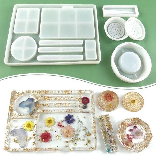 other 1 set spice grinder ashtray epoxy resin mold makeup rolling tray silicone mould diy crafts jewelry decorations casting tools
other 1 set spice grinder ashtray epoxy resin mold makeup rolling tray silicone mould diy crafts jewelry decorations casting tools