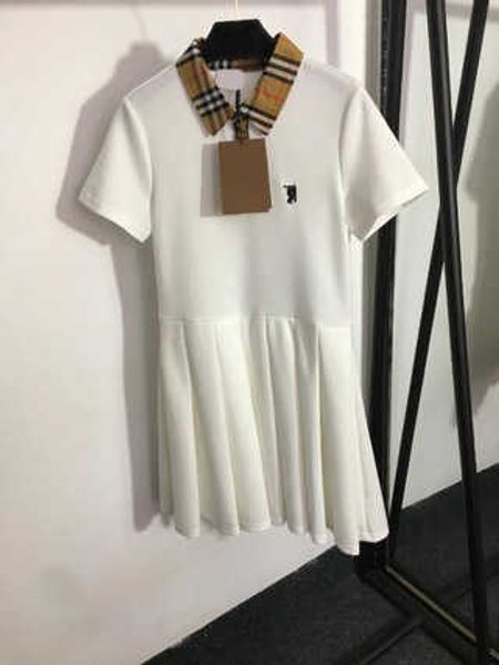 summer dress for women plaid polo short sleeve pleated dress cavalier embroidered youth style shirt maxi party luxury designer womens dresse, Black;gray
summer dress for women plaid polo short sleeve pleated dress cavalier embroidered youth style shirt maxi party luxury designer womens dresse, Black;gray