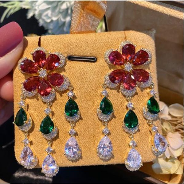 knot women s925 silver needle delicate flower tassel earrings gradient color zircon earrings
knot women s925 silver needle delicate flower tassel earrings gradient color zircon earrings