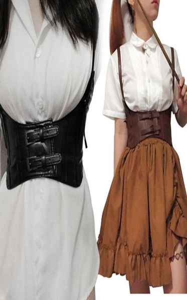 belts 1pcs women leather elastic wide band waist belt waspie corset cinch underbust waistcoat cincher with buckle cummerbundb4784748, Black;brown
belts 1pcs women leather elastic wide band waist belt waspie corset cinch underbust waistcoat cincher with buckle cummerbundb4784748, Black;brown