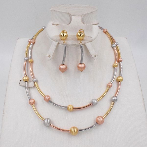 necklace ltaly 750 gold color jewelry set for women african beads jewlery fashion necklace set earring jewelry, Silver
necklace ltaly 750 gold color jewelry set for women african beads jewlery fashion necklace set earring jewelry, Silver