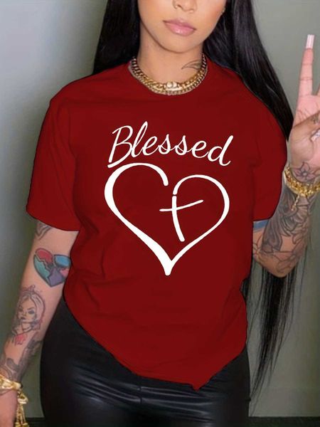 new large size women's love print t-shirt round neck ladies printed black t-shirt, White
new large size women's love print t-shirt round neck ladies printed black t-shirt, White