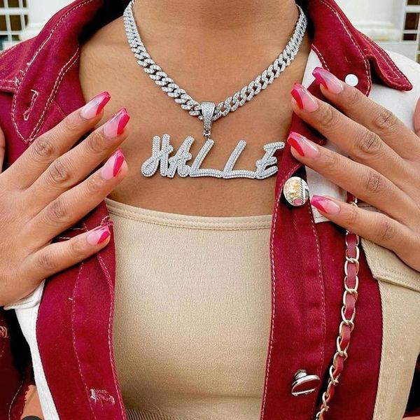 necklaces customized brush custom double layer name necklace with 9mm rhinestone cuban chain necklace for women birthday gift, Silver
necklaces customized brush custom double layer name necklace with 9mm rhinestone cuban chain necklace for women birthday gift, Silver