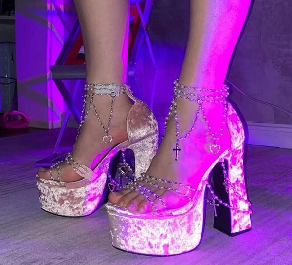 sandals uvrcos velvet chunky high heel pearl jewerly chain beaded platform dress shoes stars heart fringe pump7434652, Black
sandals uvrcos velvet chunky high heel pearl jewerly chain beaded platform dress shoes stars heart fringe pump7434652, Black