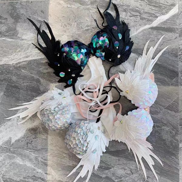 women's swimwear bikini mermaid sequins diving women aquarium costume swimsuit summer beach wear swimming suit 230522, White;black
women's swimwear bikini mermaid sequins diving women aquarium costume swimsuit summer beach wear swimming suit 230522, White;black
