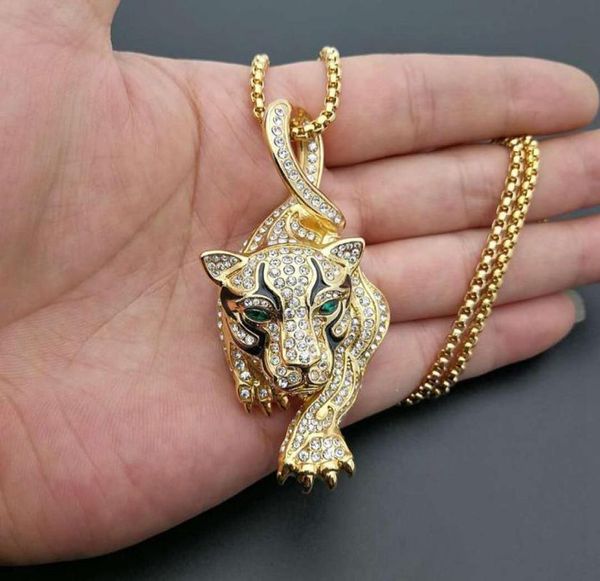 hip hop charm pendant inlaid zircon bling iced out stainless steel leopard cheetah panther pendants necklace for men rapper jewelr1404175, Silver 
hip hop charm pendant inlaid zircon bling iced out stainless steel leopard cheetah panther pendants necklace for men rapper jewelr1404175, Silver