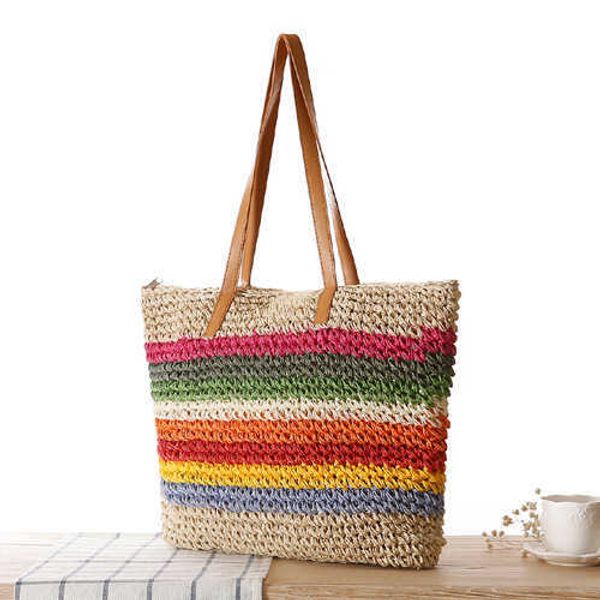 lgbt shopping bags pride new rainbow contrast stripe one shoulder straw woven bag beach sen women s leisure 230522
lgbt shopping bags pride new rainbow contrast stripe one shoulder straw woven bag beach sen women s leisure 230522