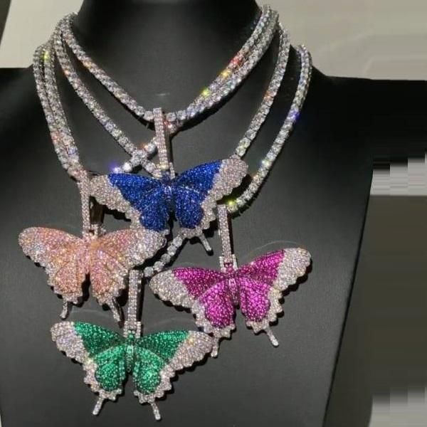 necklaces 2022 spring new iced out bling women jewelry micro pave colorful blue red pink white cz butterfly pendant necklace, Silver
necklaces 2022 spring new iced out bling women jewelry micro pave colorful blue red pink white cz butterfly pendant necklace, Silver