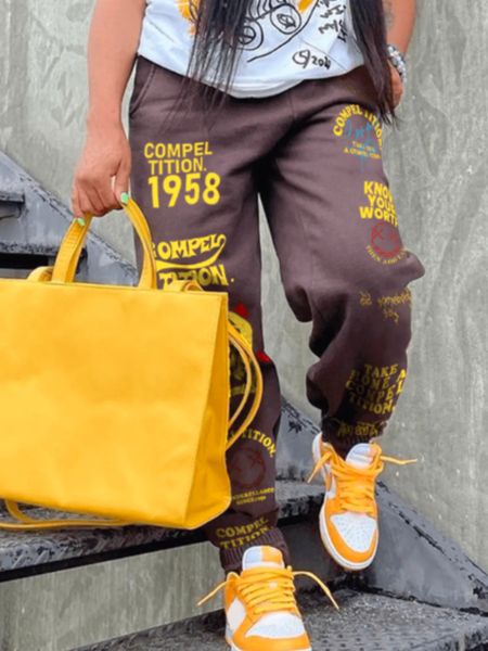 women s pants s lw mid waist letter print sweatpant cargo pants autumn women s casual sportswear trousers 230522, Black;white
women s pants s lw mid waist letter print sweatpant cargo pants autumn women s casual sportswear trousers 230522, Black;white