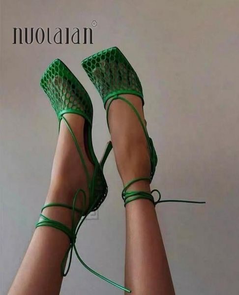green mesh women pumps sandals female square toe high heels lace up crosstied stiletto hollow party shoes woman 2204217406619, Black
green mesh women pumps sandals female square toe high heels lace up crosstied stiletto hollow party shoes woman 2204217406619, Black