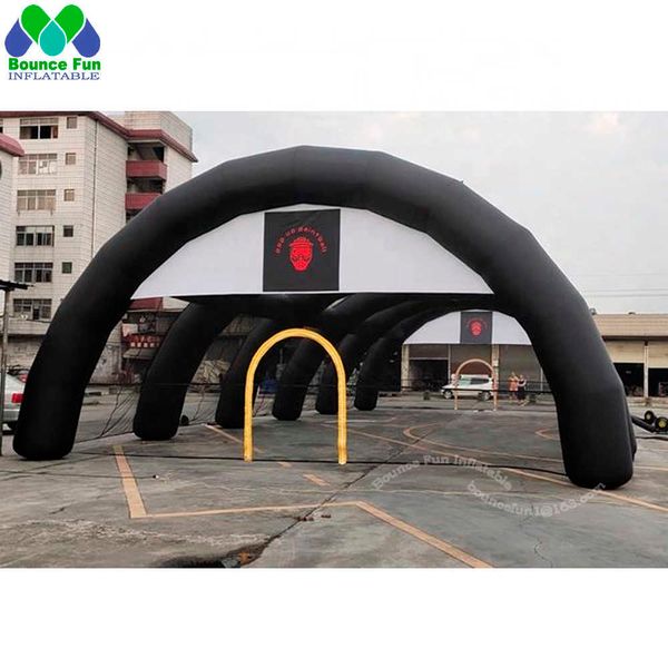 Image of Large Dome Black Inflatable Paintball Tent Outdoor Sports Arena Inflatable Arch Event Hall Building Marquee For Party Event