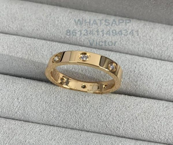 8 diamonds 18k 36mm love ring v gold material will never fade narrow ring luxury brand official reproductions with counter box co8410119, Silver
8 diamonds 18k 36mm love ring v gold material will never fade narrow ring luxury brand official reproductions with counter box co8410119, Silver