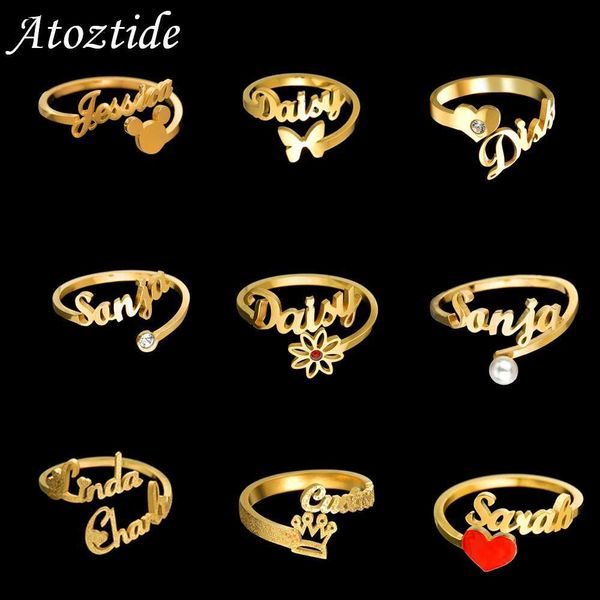 band rings atoztide custom names ringsstainless steel adjustable butterflyopen size wedding letter circle for women unique jewelrygifts j230, Silver
band rings atoztide custom names ringsstainless steel adjustable butterflyopen size wedding letter circle for women unique jewelrygifts j230, Silver