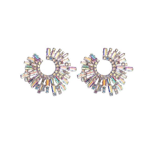 stud 925 silver needle european and american exaggerated design sense dream color diamond flower earrings net red fashion temperament ear st, Golden;silver
stud 925 silver needle european and american exaggerated design sense dream color diamond flower earrings net red fashion temperament ear st, Golden;silver