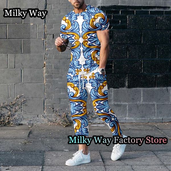 men s tracksuits summer men luxury tracksuit 2 pieces vintage t shirt trousers set gold high end print outfit male fashion jogging suit clot, Gray
men s tracksuits summer men luxury tracksuit 2 pieces vintage t shirt trousers set gold high end print outfit male fashion jogging suit clot, Gray