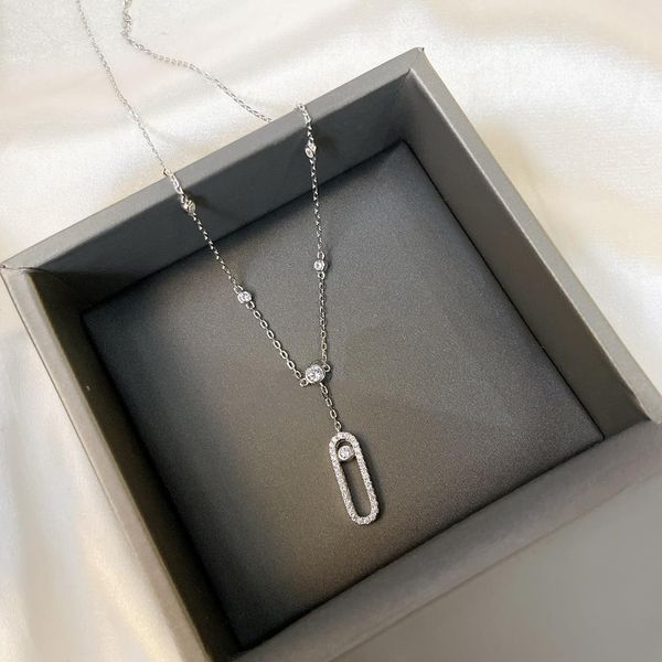 necklaces 925 sterling silver single diamond slide necklace for women. move series of exquisite girlfriend gifts. do not fade
necklaces 925 sterling silver single diamond slide necklace for women. move series of exquisite girlfriend gifts. do not fade
