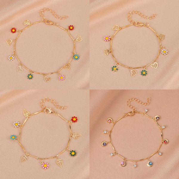 anklets fashion copper evil eye flower heart moon anklet gold color rhinestone anklet for women summer beach foot show jewelry 23cm long g22, Red;blue
anklets fashion copper evil eye flower heart moon anklet gold color rhinestone anklet for women summer beach foot show jewelry 23cm long g22, Red;blue