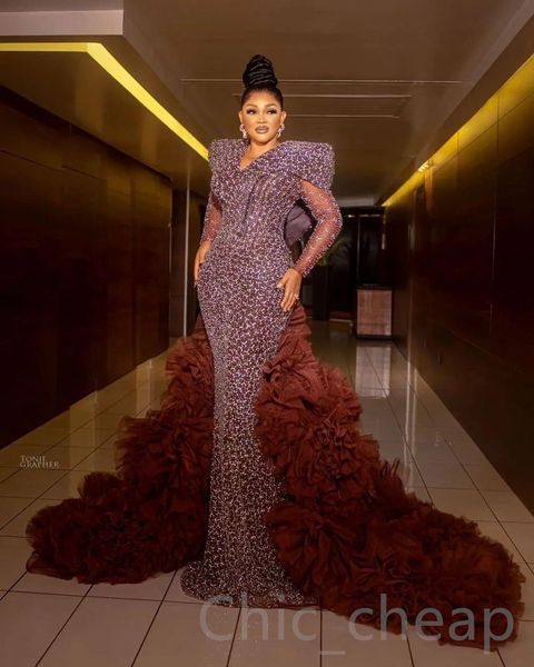 2023 amvca aso ebi mermaid brown prom dress sequined lace evening formal party second reception birthday engagement gowns dress robe de soir, Black
2023 amvca aso ebi mermaid brown prom dress sequined lace evening formal party second reception birthday engagement gowns dress robe de soir, Black