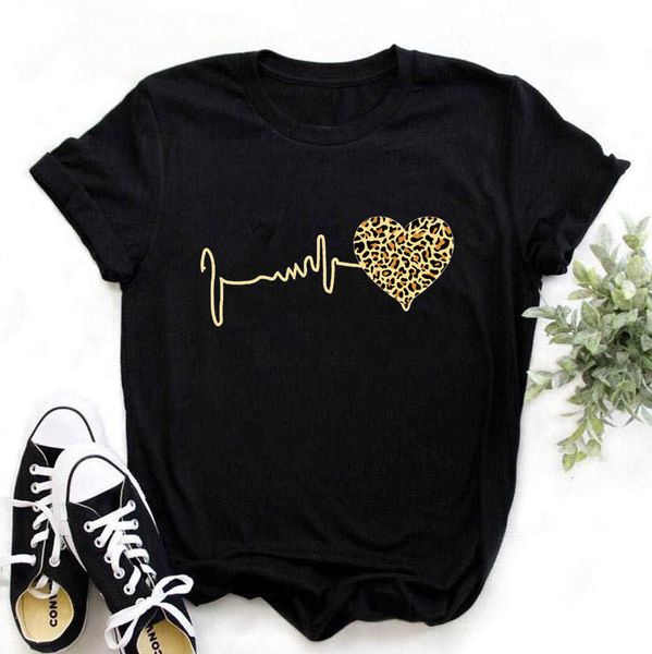 t shirt brand summer fashion new leopard women heartbeat short sleeve print clothing women's t-shirt graphic drop ship, White
t shirt brand summer fashion new leopard women heartbeat short sleeve print clothing women's t-shirt graphic drop ship, White