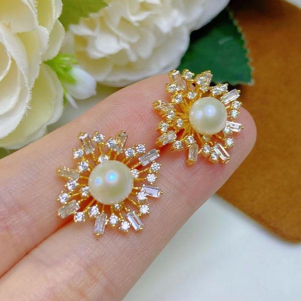 stud jcy pearl earring fine jewelry round 78mm natural fresh water white pearls stud earrings for women presents, Golden;silver
stud jcy pearl earring fine jewelry round 78mm natural fresh water white pearls stud earrings for women presents, Golden;silver