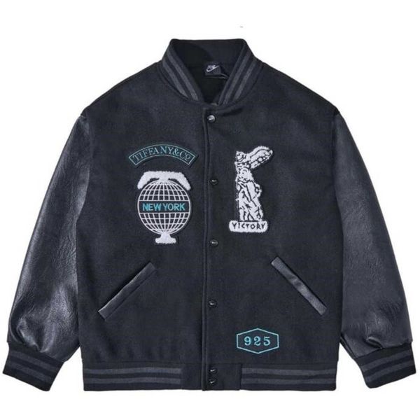 23ss black baseball jackets men designer jacket tiffany leather sleeve new york mens coats y5os, Black;brown
23ss black baseball jackets men designer jacket tiffany leather sleeve new york mens coats y5os, Black;brown