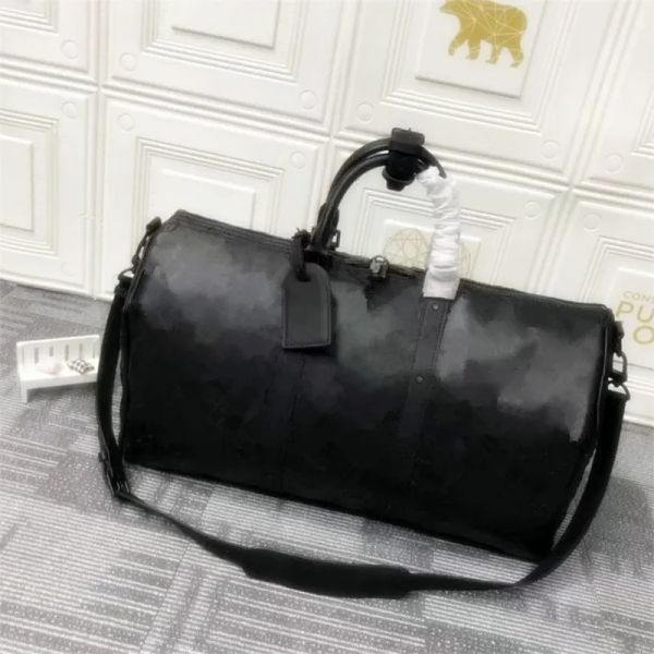 

VALA duffle bag designer bag handbag classic45 50 tote bag travel luggage for men real leather top quality women crossbody totes shoulder Bags mens womens handbags, Black3