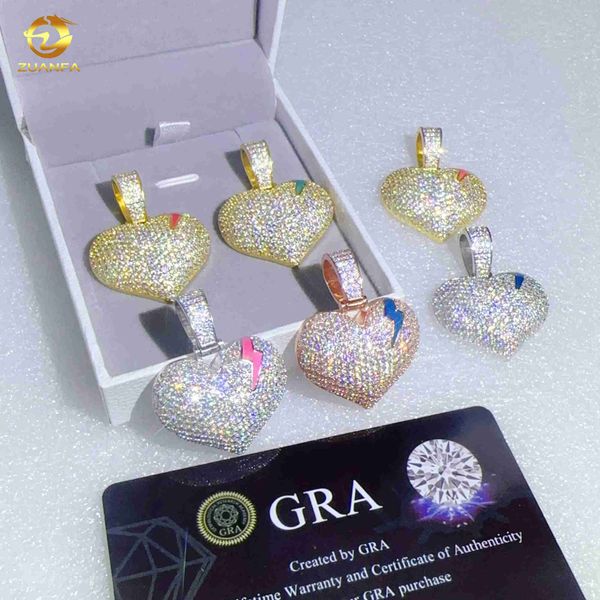 ale sterling silver jewelry 18k gold plated pendants iced out hip hop colored lightning heart pendants 925 moissanite
ale sterling silver jewelry 18k gold plated pendants iced out hip hop colored lightning heart pendants 925 moissanite