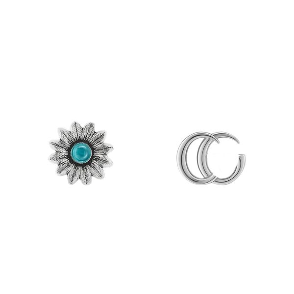 925 pure silver ear studs vintage flower inlaid blue z asymmetric ear studs silver/blue, Golden;silver
925 pure silver ear studs vintage flower inlaid blue z asymmetric ear studs silver/blue, Golden;silver