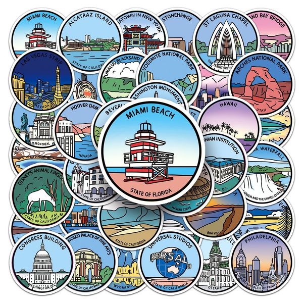 50pcs world landmark stickers pack waterproof vinyl stickers non-random for car bike luggage lapskateboard scrapbook water bottle decal
50pcs world landmark stickers pack waterproof vinyl stickers non-random for car bike luggage lapskateboard scrapbook water bottle decal