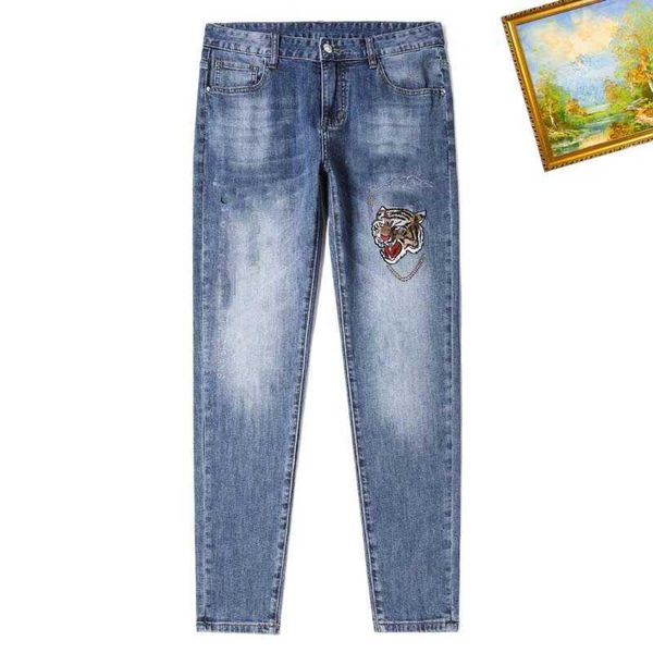 mens jeans designer spring summer fashion luxury classic loose fit retro heavy duty wash tiger embroidery print design denim pants male trou, Blue
mens jeans designer spring summer fashion luxury classic loose fit retro heavy duty wash tiger embroidery print design denim pants male trou, Blue
