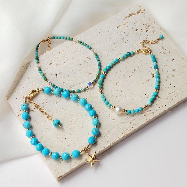 bangle lii ji turquoise beads 14k gold filled bracelet natural stone 3mm/4mm/6mm real pearl austria crystal handmade jewelry for women, Black
bangle lii ji turquoise beads 14k gold filled bracelet natural stone 3mm/4mm/6mm real pearl austria crystal handmade jewelry for women, Black