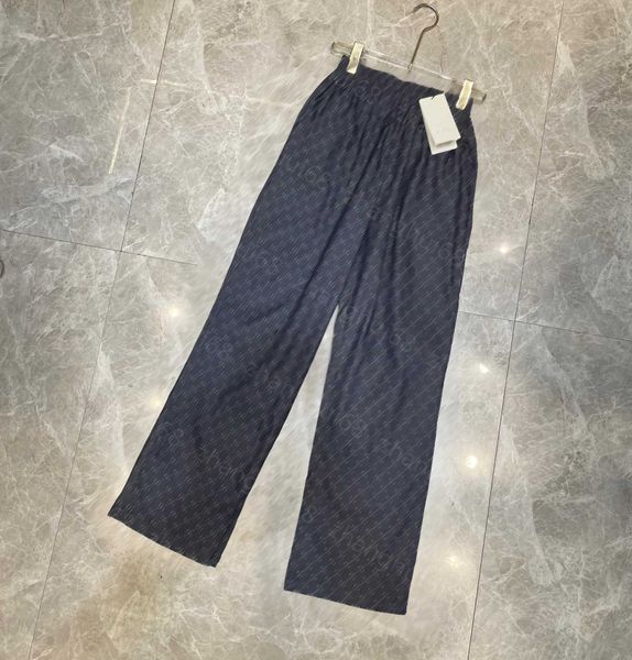 23ss womens pants womens designer clothing full letter logo jacquard straight leg casual pants long pants elastic waist denim trousers women, Black;white
23ss womens pants womens designer clothing full letter logo jacquard straight leg casual pants long pants elastic waist denim trousers women, Black;white
