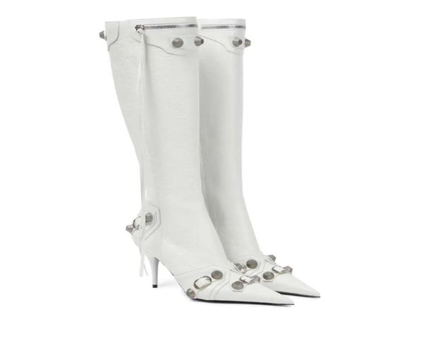 boots cagole stud buckle embellished texturedleather knee boots side zip shoes pointed toe stiletto heel tall boot run way luxury8976419, Black
boots cagole stud buckle embellished texturedleather knee boots side zip shoes pointed toe stiletto heel tall boot run way luxury8976419, Black