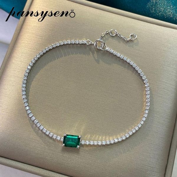 bangle pansysen 100% 925 sterling silver created moissanite emerald gemstone charm bracelets anniversary cocktail party fine jewelry, Black
bangle pansysen 100% 925 sterling silver created moissanite emerald gemstone charm bracelets anniversary cocktail party fine jewelry, Black