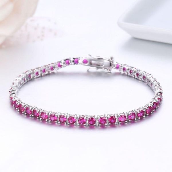 bangle 3mm 925 sterling silver round rose red synthetic ruby tennis bracelets pulseras pulseira bracelete women jewelry girl friend, Black
bangle 3mm 925 sterling silver round rose red synthetic ruby tennis bracelets pulseras pulseira bracelete women jewelry girl friend, Black