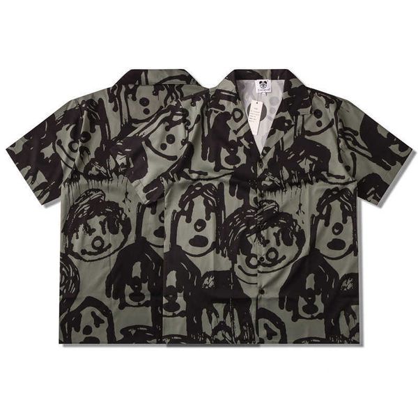 new men's couple youth graffiti avatar digital printing fashion brand summer loose lapel short sleeve shirt, Gray
new men's couple youth graffiti avatar digital printing fashion brand summer loose lapel short sleeve shirt, Gray