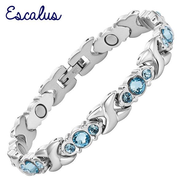 bangle escalus 24pcs blue crystals magnetic bracelet for women silver color stainless steel link chain new bracelets jewelry gift, Black
bangle escalus 24pcs blue crystals magnetic bracelet for women silver color stainless steel link chain new bracelets jewelry gift, Black