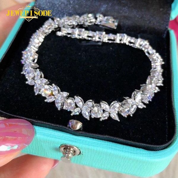 bangle jewepisode 100% 925 sterling silver leaf shape high carbon diamond charm bracelets for women wedding fine jewelry gift wholesale, Black
bangle jewepisode 100% 925 sterling silver leaf shape high carbon diamond charm bracelets for women wedding fine jewelry gift wholesale, Black