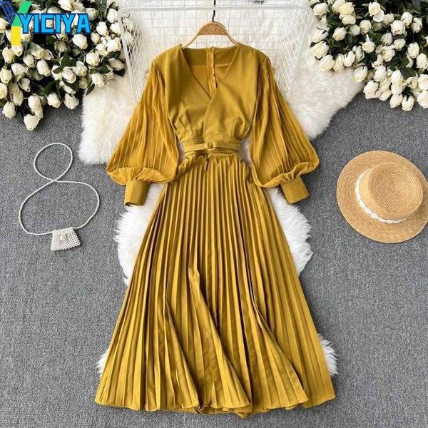yiciya casual dresses pleated cake dress women 2023 spring summer lantern sleeve v-neck high waist a-line long party evening prom vestidos, Black;gray
yiciya casual dresses pleated cake dress women 2023 spring summer lantern sleeve v-neck high waist a-line long party evening prom vestidos, Black;gray