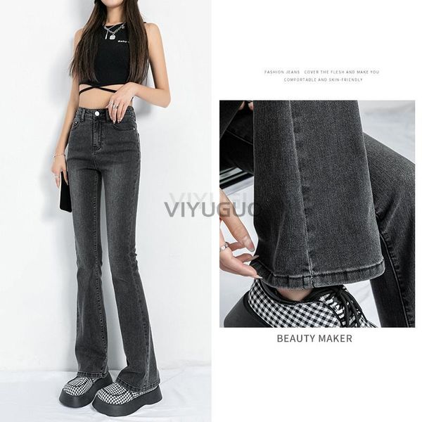jeans autumn winter smoky grey skinny jeans women's high waist 2022 new slim flared trousers jeans casual design micro horn pants, Blue
jeans autumn winter smoky grey skinny jeans women's high waist 2022 new slim flared trousers jeans casual design micro horn pants, Blue