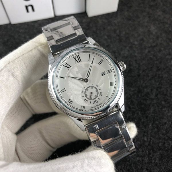 fashion mens watches luxury men watch brand 40mm small dial works leather strap stainless steel band wristwatches for man gift reloj de lujo, Slivery;brown
fashion mens watches luxury men watch brand 40mm small dial works leather strap stainless steel band wristwatches for man gift reloj de lujo, Slivery;brown