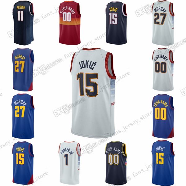 nikola michael jamal porter jokic murray printed basketball jerseys white black new city printed jersey, Black;red
nikola michael jamal porter jokic murray printed basketball jerseys white black new city printed jersey, Black;red
